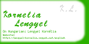 kornelia lengyel business card